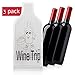 Reusable Wine Bottle Protector Bubble Bag. Wine/Vodka/Whiskey Protective Cover with Inner Skin&Leakproof Outer. Secure Your Luggage/Suitcase During Flight/Travel.Eco-Friendly Accessory Gift (3 Pack)