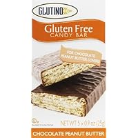 Glutino Chocolate Peanut Butter Candy Bars, 5-Count, 0.9-Ounce Boxes(Pack of 3)