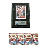 Boston Red Sox Kevin Youkilis Baseball Card Plaque with FREE 4 Packs of MLB Trading Cards