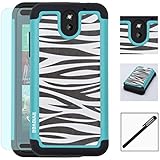 HTC Desire 610 Case, INNOVAA Smart Grid Defender Graphic Case W/ Free Screen Protector & Touch Screen Stylus Pen - Zebra Skin