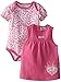 BON BEBE Baby Girls' Animal Print Bodysuit with French Terry Jumper Set