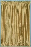 Golden 100% Pure Dupioni Silk handmade Curtains Drapes Panels Rod Pocket