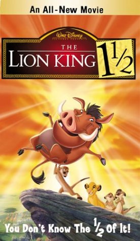 Childrens Toyshop  VHS : Lion King 1 1/2