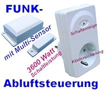 Funk-Abluftsteuerung 3600 Watt mit Funk-Fenstersensor