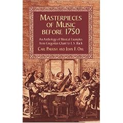 Masterpieces of Music Before 1750