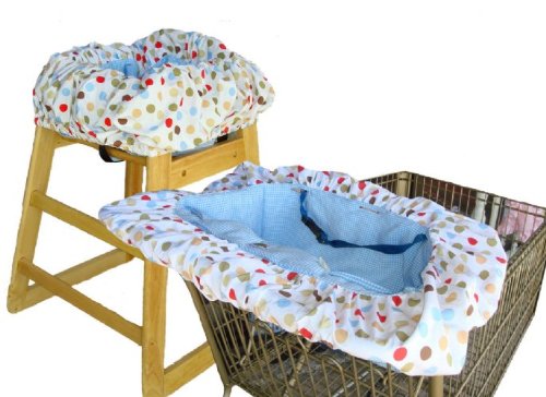 Picture of Cozy Patricia Ann Designs Cocoa Sky Dot Shopping Cart / High Chair Cover B004QK5PYG (Baby Shopping Cart Covers)