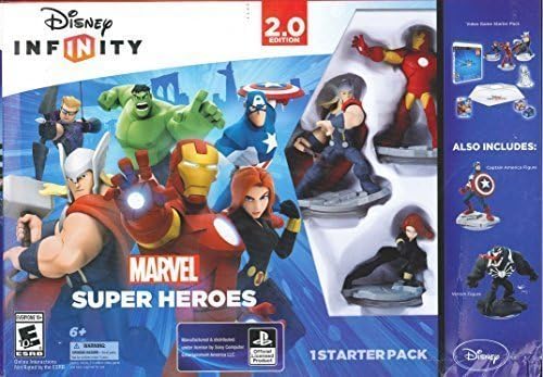 Disney Infinity Marvel Super Heroes 2.0 PS4 withCaptain America &amp; Venom Figure Starter Pack by Disney Inifinity
