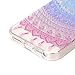 iPhone SE Case, JAHOLAN Beautiful Clear TPU Soft Case Rubber Silicone Skin Cover for iPhone 5/5S/SE - Blue Purple Tribal Mandala