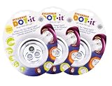 Sylvania Dot-It Self-Adhesive Bright White LED Light, Silver, 3-PACK