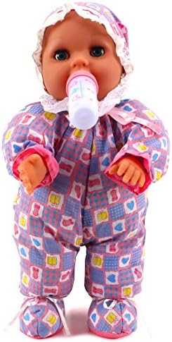 Wonder Interactive Baby Children's Kid's Battery Operated Toy Doll Playset w/ Doll, Bottle