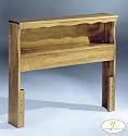 Furniture online: Solid Wood Oak Finish Twin Size Bookcase Headboard