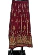 Designer Womens Bohemian Chic Maroon Green Beaded Belly Dance Dcrapechic Women's Skirt 36 Inch