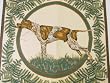 Hunting dog tapestry pillow flat or wall panel French import