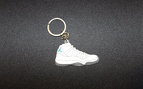One Stop Discount Shop® - Air Jordan 11 Basketball Jumpman Key Chain in White/Grey