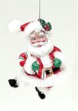 Retro Blow Mold Santa Claus Christmas Ornament 5 #H9758