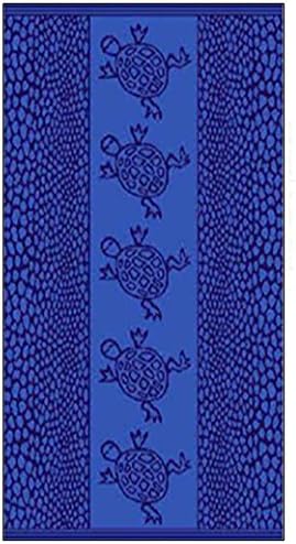 Sea Isle Velour Double Jacquard Beach Towel, 38 x 68", Turtle