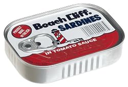 Beach Cliff Sardines in Tomato Sauce, 3.75-Ounce Cans (Pack of 24)