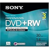 Sony 3DPW30R2HC 3-Pack 8cm DVD+RW with Hangtab