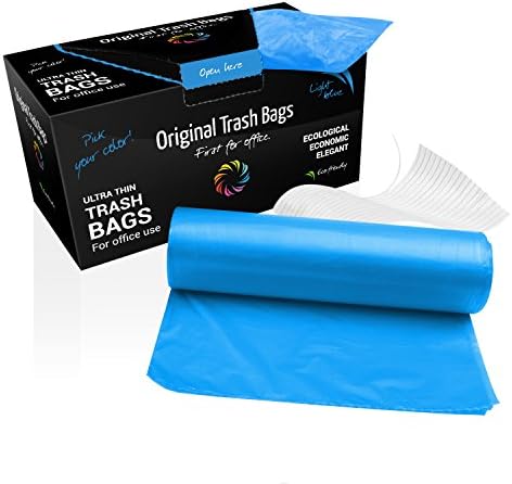 13 gallon Original Trash Bags by First-for-Office - 80 pack - Ultrathin Color Bags - Ecological, Effective, Elegant - for Office use - Pick Your Color