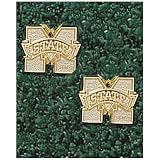 LogoArt Mississippi State Bulldogs 10K Gold 3/8 Post Earrings