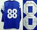 John Mackey Autographed/Hand Signed Custom Blue Jersey
