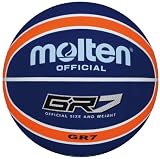 ＜バスケットボール＞molten(モルテン) ジウジアーロ ゴム GR7 ネイビー×オレンジ 7号 BGR7-NORの画像