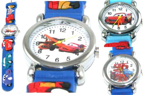 Click here to buy Adorable Kid's Fashion Blue Band Disney Pixar Cars Wrist Watch ~ YOU CHOOSE WATCH FACE DESIGN!.