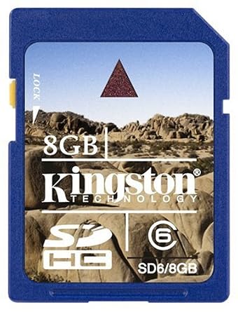 Kingston 8 GB Class 6 SDHC Flash Memory Card SD6/8GB