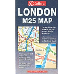 on London M25 Map Road Map Folded Map Paperback