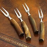 BROWN HORN COCKTAIL FORKS - SET OF 4 BROWN HORN COCKTAIL FORKS
