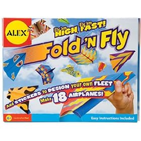 Alex Toys Fly'em High, Fly'em Fast Fold'n Fly Kit-Makes 18 Airplanes