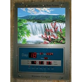 3D Stereoscopic Mt. Fuji Moving Picture Clock calendar - with sound, date, time, and temperature readings