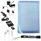 Form Fitting Carrying Case for Sony eBook Reader Touch PRS 600 (PRS600) + Rapid Home Wall Charger+ Rapid Travel Car Charger + Retractable USB Data Sync Cable+ 4-inch eBigvalue Determination Hand Strap + 4GB Mini SD Card with SD Card Adaptor (Good to listen to your MP3's with Sony Reader) + Stereo In-Ear Headphones (White) (Ultimate Combo, Retail: $80.00)