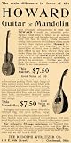 1899 Ad Howard Guitar Mandolin Instruments Musical Art - Original Print Ad