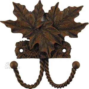 Decorative Hook - Maple Leaf (Set of 10) (Rust)