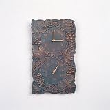 Grapevine Aluminium Thermometer Clock Verdigris by Whitehall Products