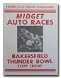 1948 Bakersfield Thunder Bowl Poster Print