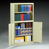 Bookcase with Locking Cabinet 72H