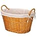 Whitney Design ML-5567 Woven-Willow Oval-Shaped Laundry Basket with Cotton Lining