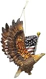 Kurt Adler Resin Patriotic Eagle with the American Flag Ornament