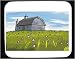 Mouse Pad with dwelling, agriculture, poppies, farmland, flowers, Asia, Russia, cultivation, farm, architecture, house