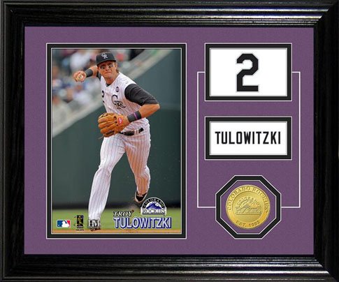 Highland Mint MLB Colorado Rockies Troy Tulowitzki Player Pride Desktop Photo Mint