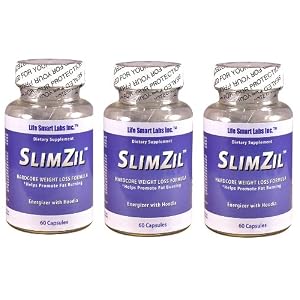 3 SlimZil Acai Fat Burner Weight Loss Formula High Energy, High potency for Fat Burning 180 Capsules includes Acai Hoodia and Green Tea