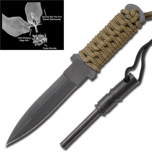 Outdoor Full Tang Fire Starter Double Bladed Knife Kit Outdoor Full Tang Fire Starter Double Bladed Knife Kit