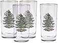 Spode Christmas Tree Hiball Glasses, Set of 4