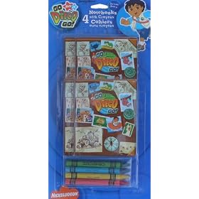 Go, Diego, Go! Journals and Crayons (4 count) by Nickelodeon