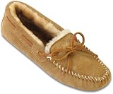 Ladies' Minnetonka Moccasins Sheepskin Softsole Moc Slipper Tan