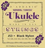 D'Addario Set Hawaii Uke Black Nylon