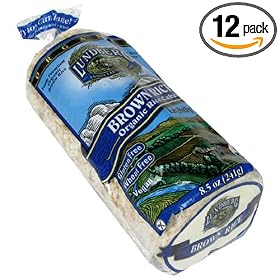 Lundberg Organic Brown Rice Cakes (Lightly Salted), 8.5-Ounces (Pack of 12) by Lundberg