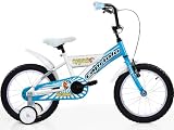 KINDERFAHRRAD 16 ZOLL "MUSTANG" JUNGEN ST�TZR�DER R�CKTRITTBREMSE KINDERRAD FARBE: BLAU